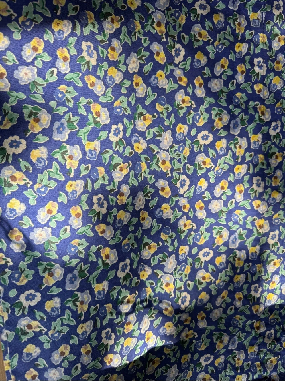 Vintage Laura Ashley Polyanthus Sapphire Floral Window Valances set of 3